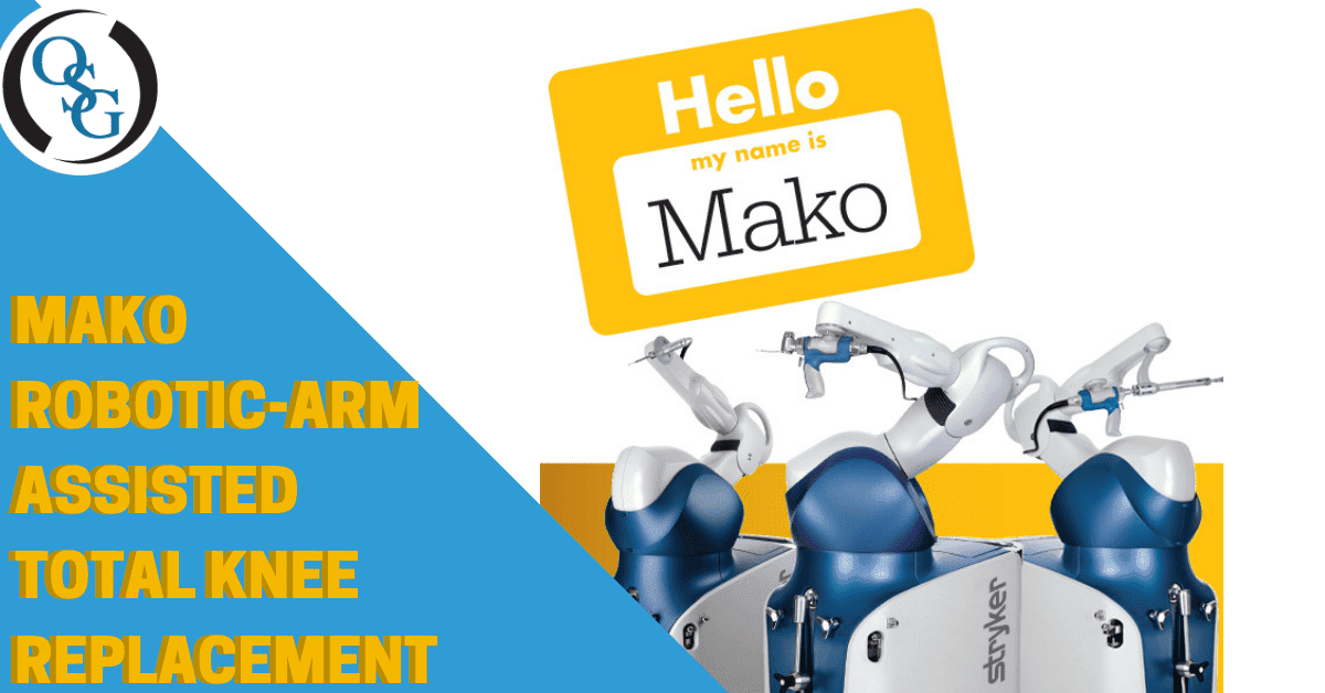 mako robotic arm used for total knee replacement surgery